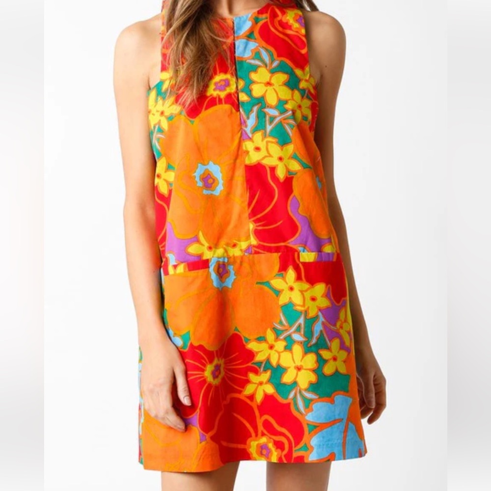 Mini Floral Olivaceous Dress